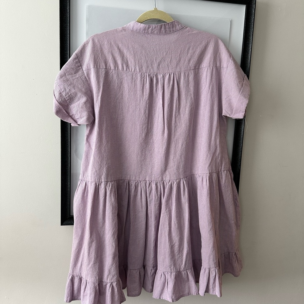 Lavender Ruffled Button-Down Dress - Picture 4 of 4